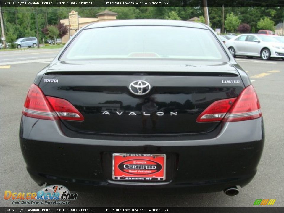 2008 Toyota Avalon Limited Black / Dark Charcoal Photo #5