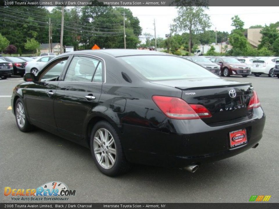 2008 Toyota Avalon Limited Black / Dark Charcoal Photo #6