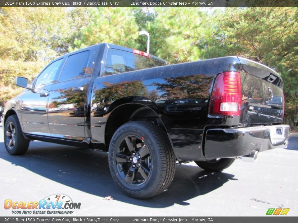 2014 Ram 1500 Express Crew Cab Black / Black/Diesel Gray Photo #2