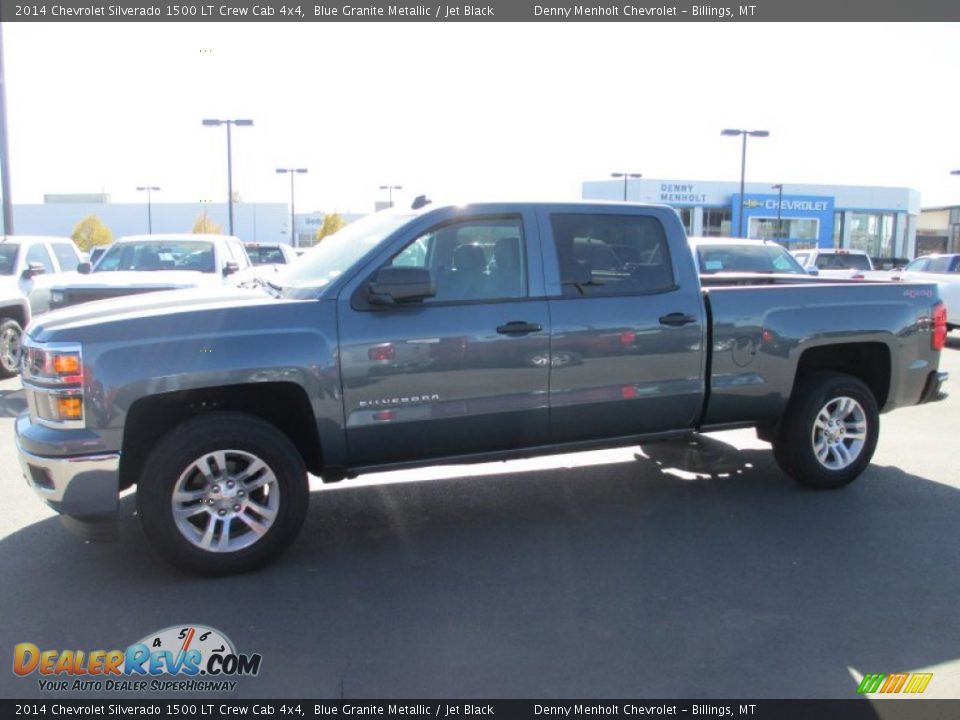 2014 Chevrolet Silverado 1500 LT Crew Cab 4x4 Blue Granite Metallic / Jet Black Photo #2