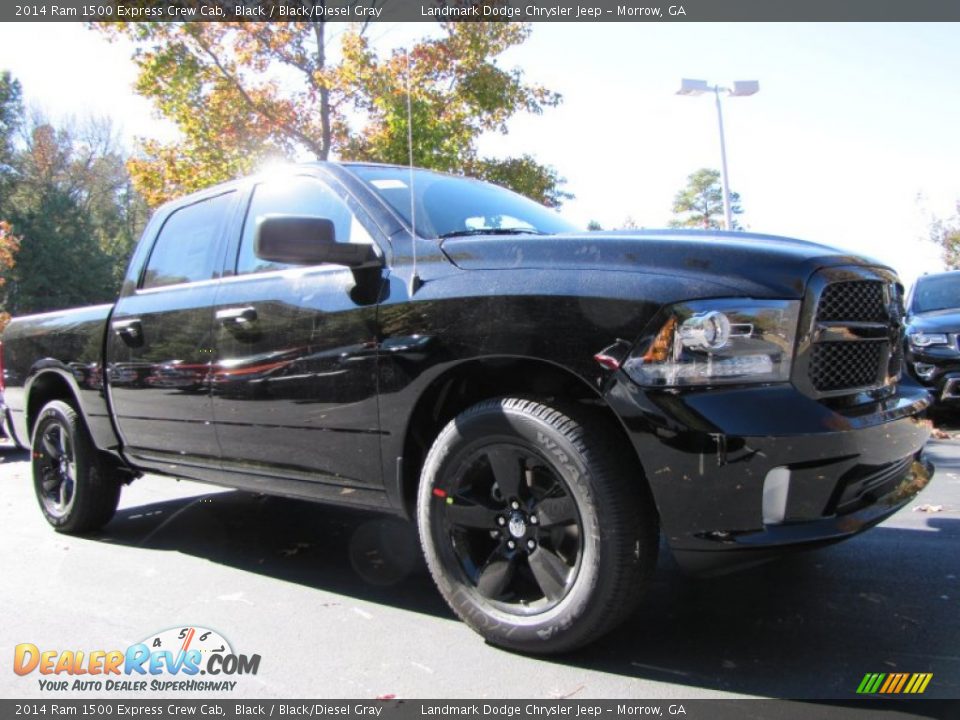 2014 Ram 1500 Express Crew Cab Black / Black/Diesel Gray Photo #4
