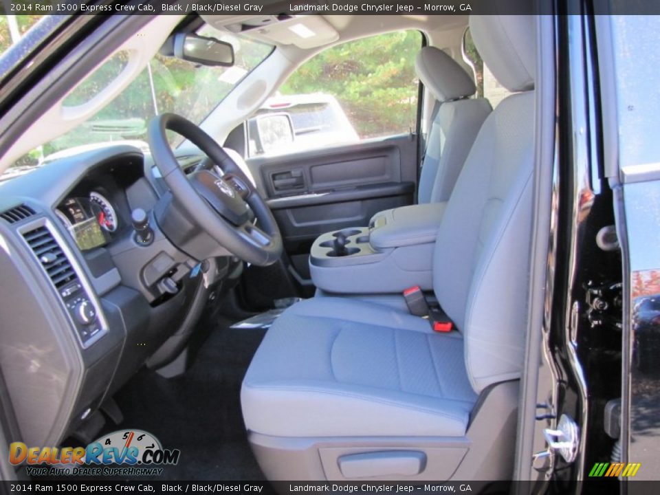 2014 Ram 1500 Express Crew Cab Black / Black/Diesel Gray Photo #6