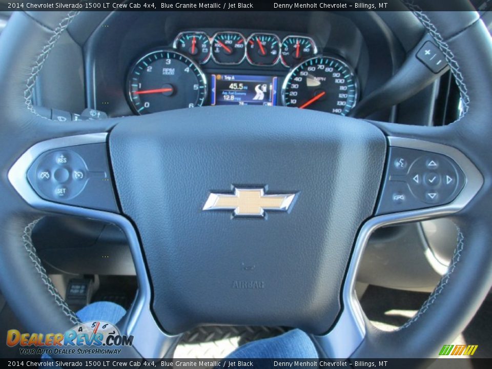 2014 Chevrolet Silverado 1500 LT Crew Cab 4x4 Blue Granite Metallic / Jet Black Photo #13
