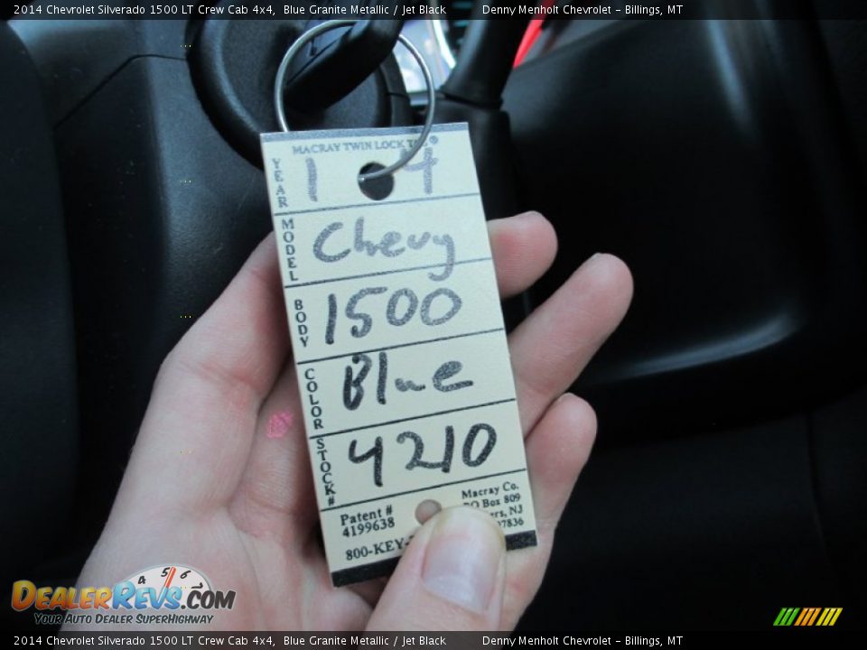 2014 Chevrolet Silverado 1500 LT Crew Cab 4x4 Blue Granite Metallic / Jet Black Photo #17