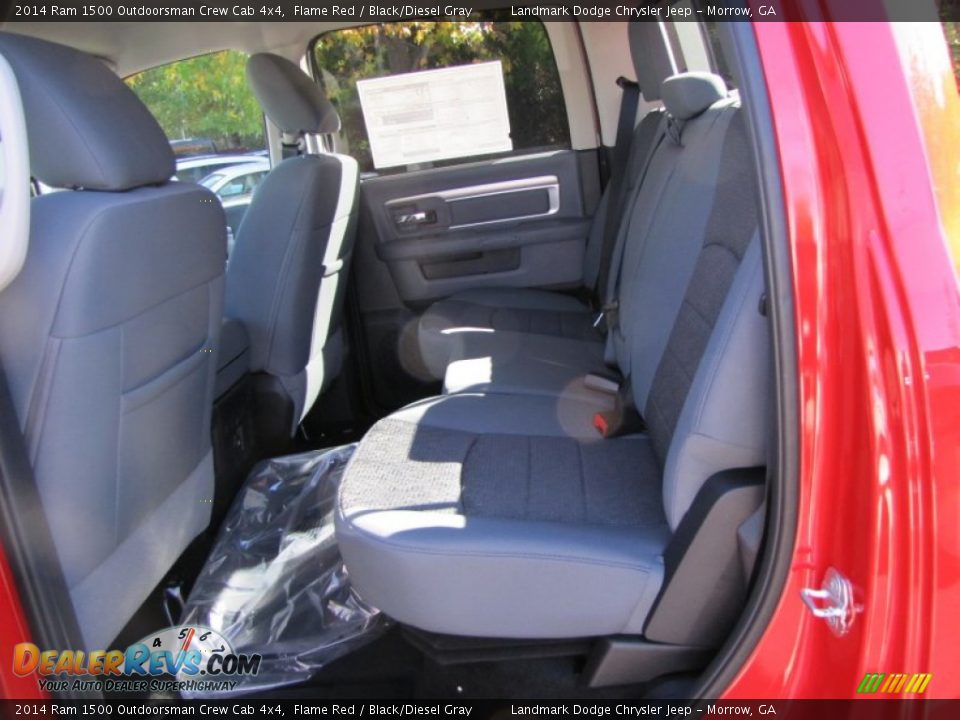 2014 Ram 1500 Outdoorsman Crew Cab 4x4 Flame Red / Black/Diesel Gray Photo #7