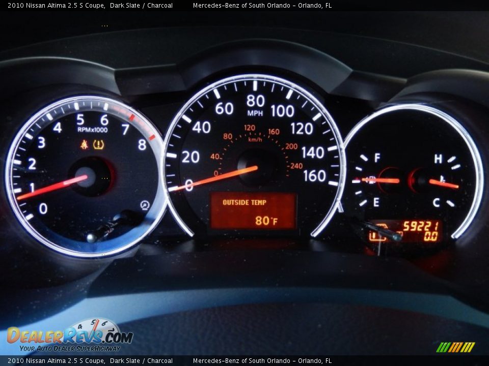 2010 Nissan Altima 2.5 S Coupe Dark Slate / Charcoal Photo #20