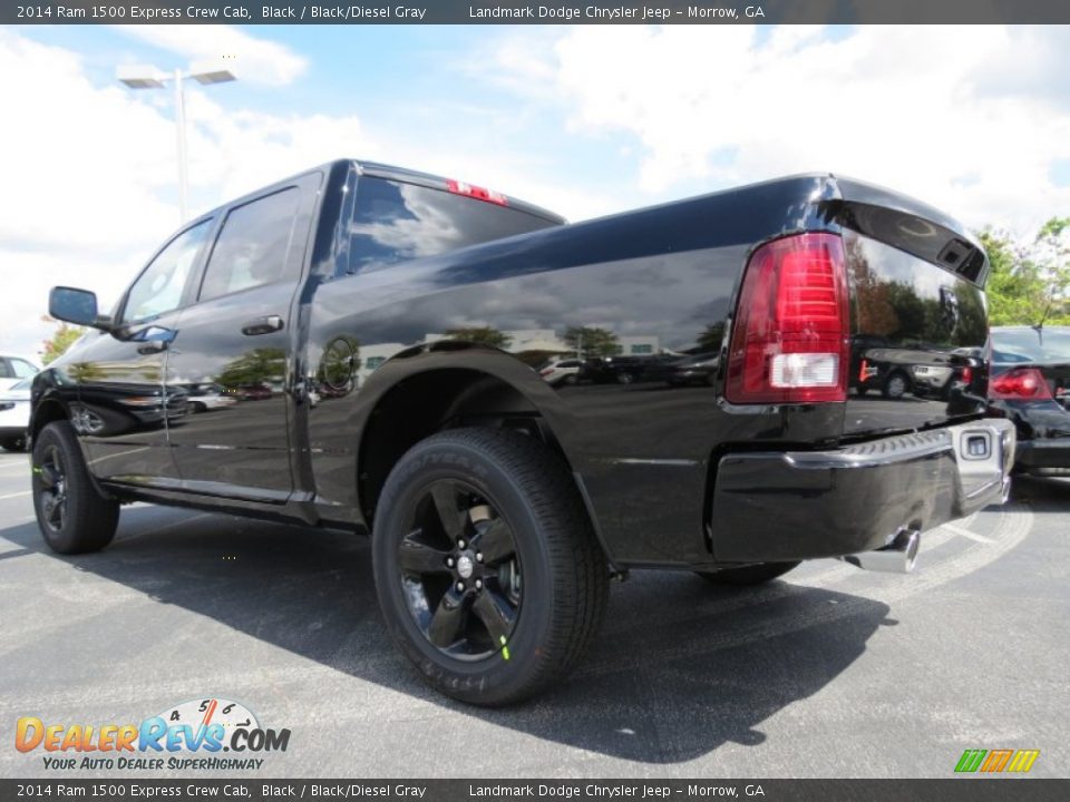 2014 Ram 1500 Express Crew Cab Black / Black/Diesel Gray Photo #2