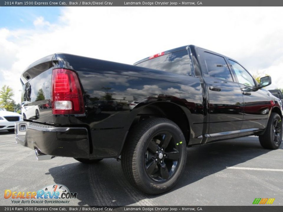 2014 Ram 1500 Express Crew Cab Black / Black/Diesel Gray Photo #3