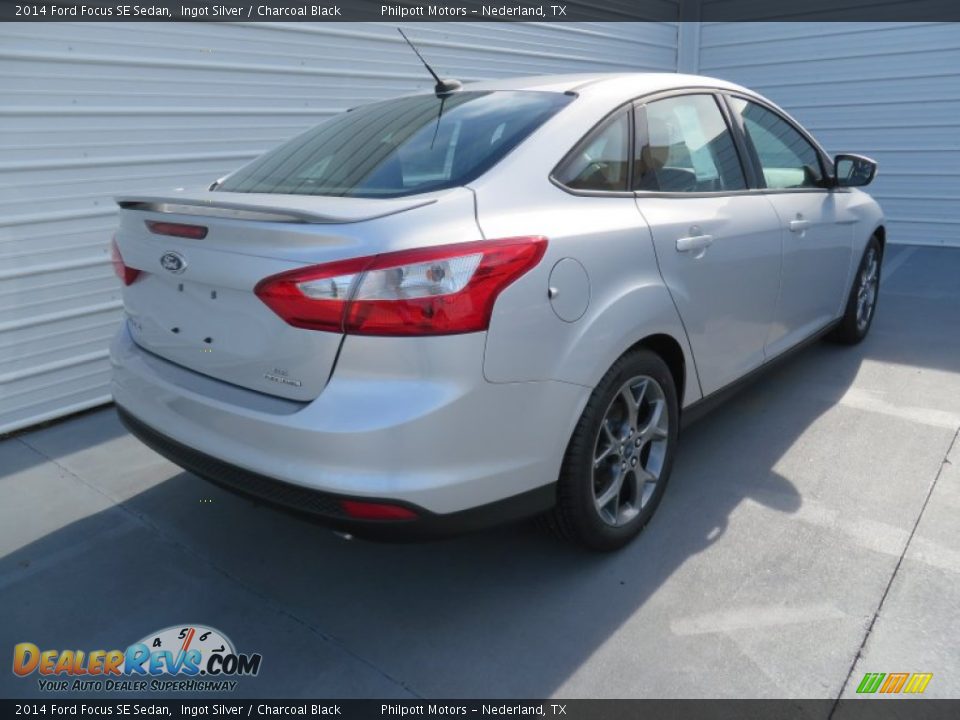 2014 Ford Focus SE Sedan Ingot Silver / Charcoal Black Photo #4