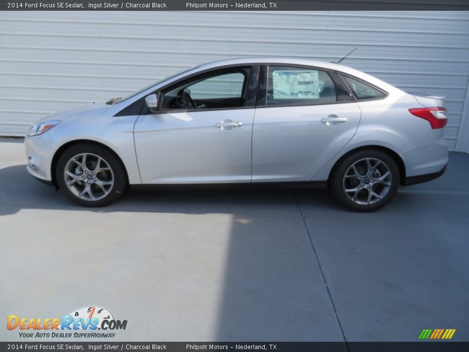2014 Ford Focus SE Sedan Ingot Silver / Charcoal Black Photo #6