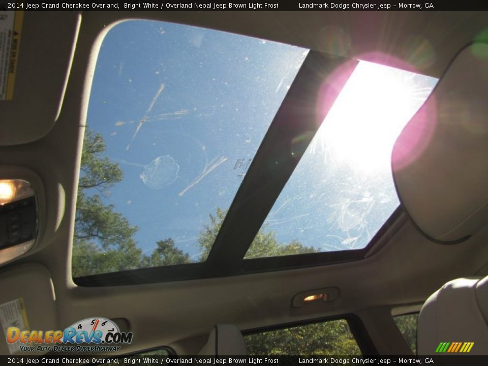 2014 Jeep Grand Cherokee Overland Bright White / Overland Nepal Jeep Brown Light Frost Photo #7