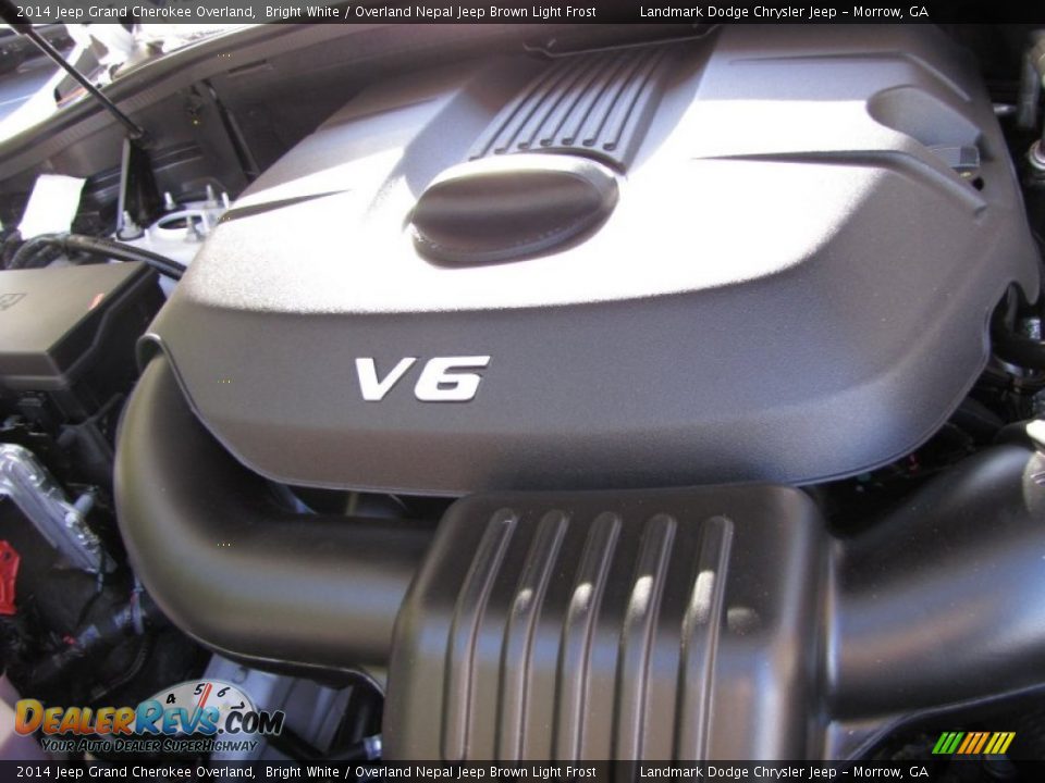 2014 Jeep Grand Cherokee Overland Bright White / Overland Nepal Jeep Brown Light Frost Photo #10