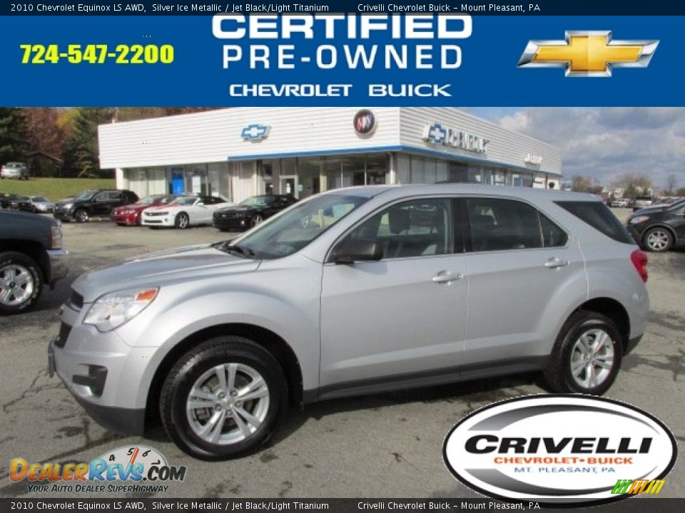 2010 Chevrolet Equinox LS AWD Silver Ice Metallic / Jet Black/Light Titanium Photo #1