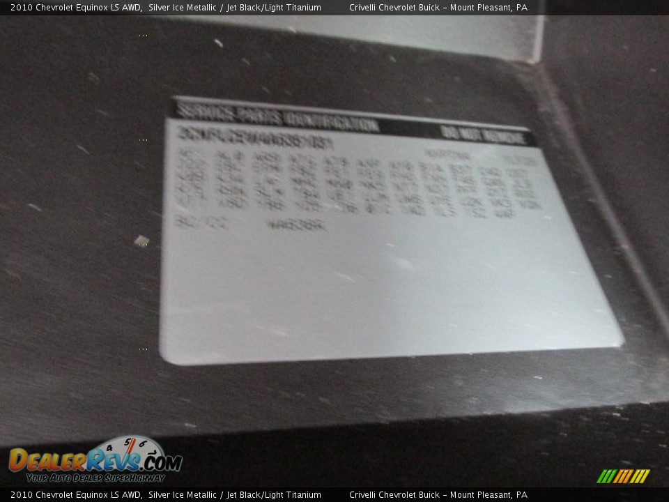 2010 Chevrolet Equinox LS AWD Silver Ice Metallic / Jet Black/Light Titanium Photo #29