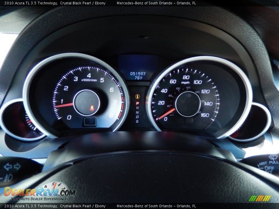 2010 Acura TL 3.5 Technology Crystal Black Pearl / Ebony Photo #22