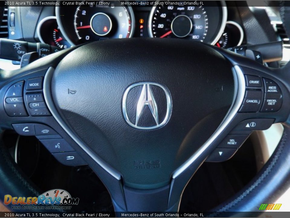 2010 Acura TL 3.5 Technology Crystal Black Pearl / Ebony Photo #27