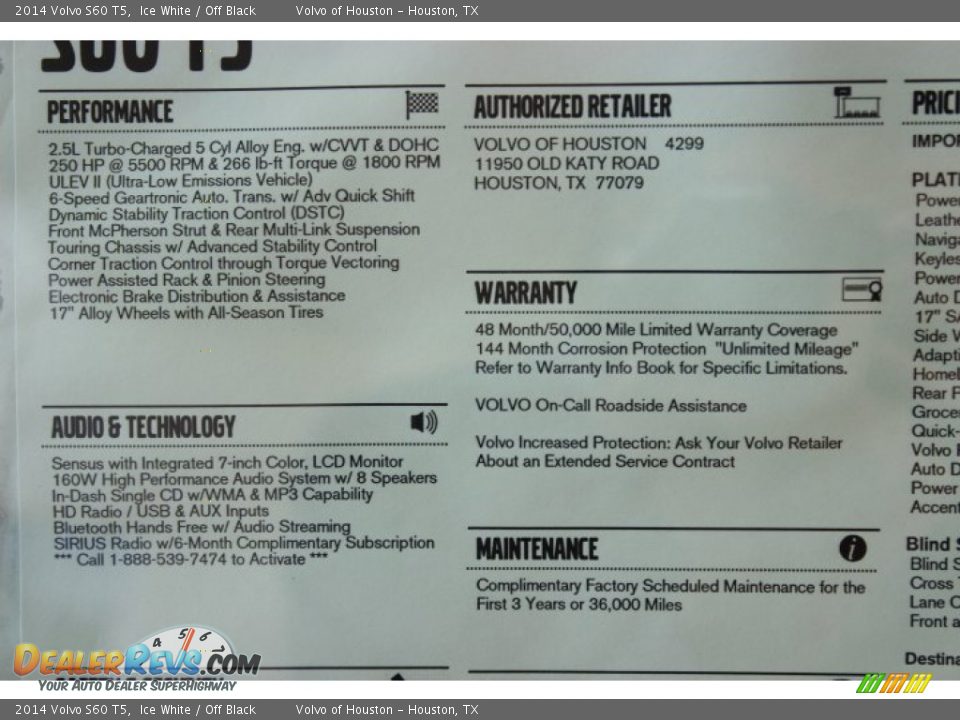 2014 Volvo S60 T5 Ice White / Off Black Photo #33