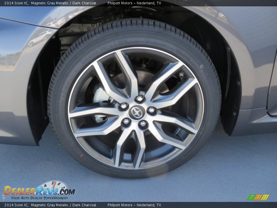 2014 Scion tC Magnetic Gray Metallic / Dark Charcoal Photo #14