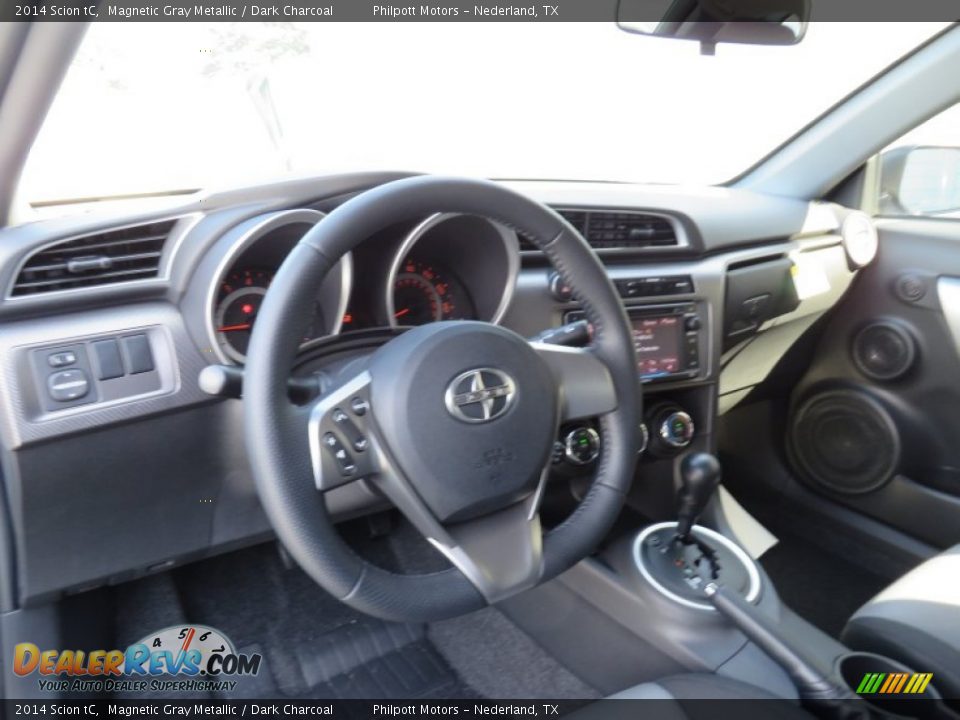 2014 Scion tC Magnetic Gray Metallic / Dark Charcoal Photo #25