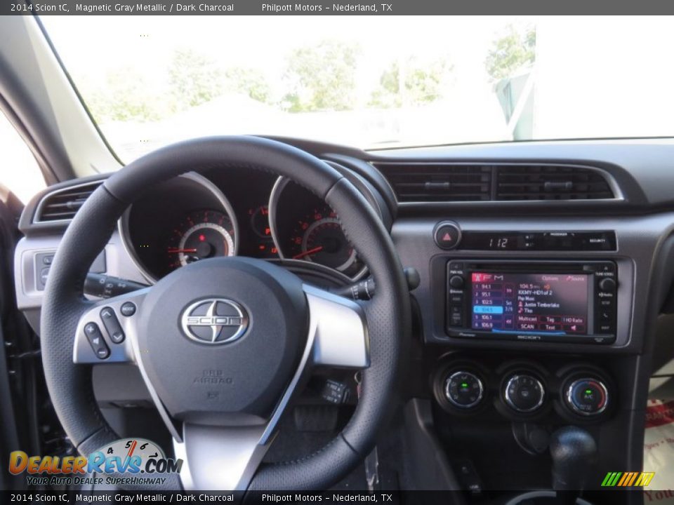 2014 Scion tC Magnetic Gray Metallic / Dark Charcoal Photo #28