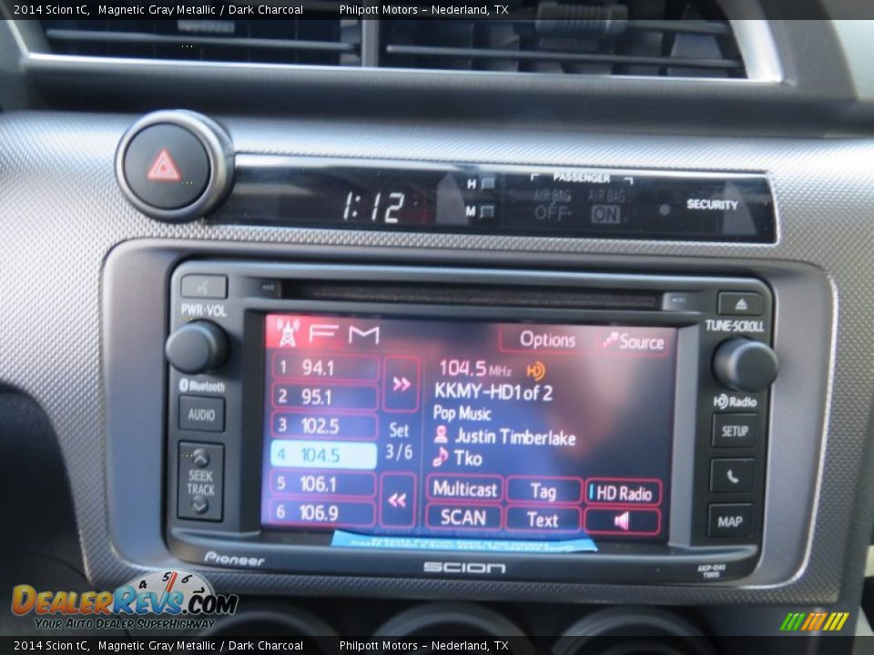 2014 Scion tC Magnetic Gray Metallic / Dark Charcoal Photo #29