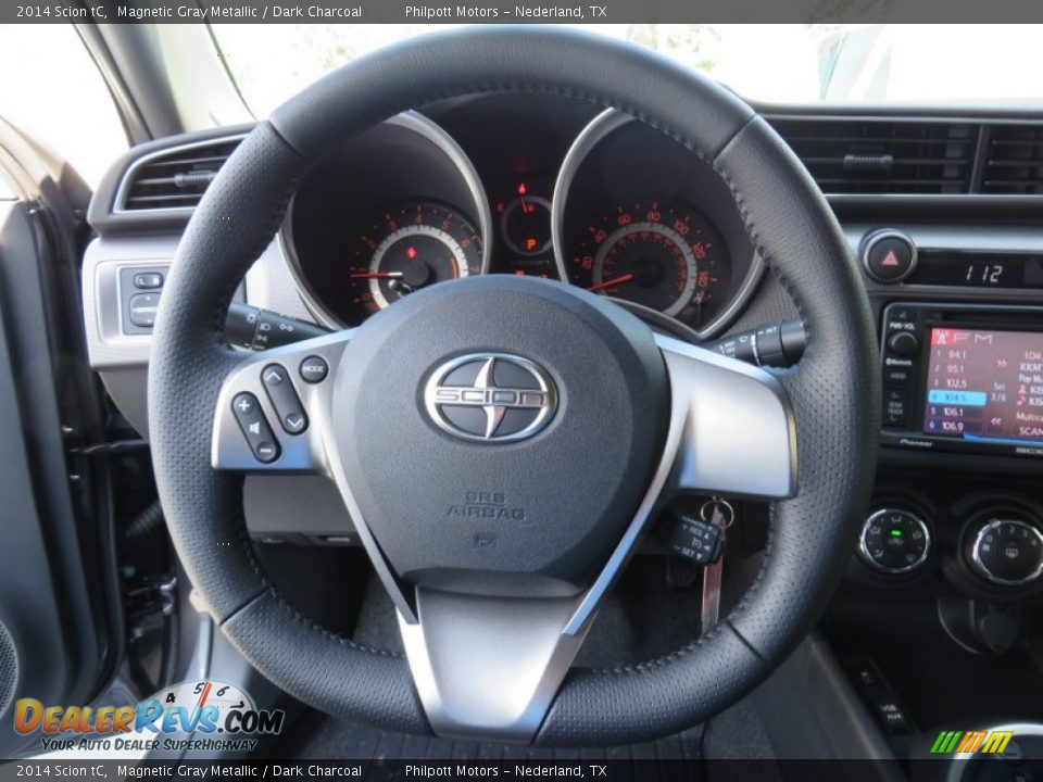 2014 Scion tC Magnetic Gray Metallic / Dark Charcoal Photo #31