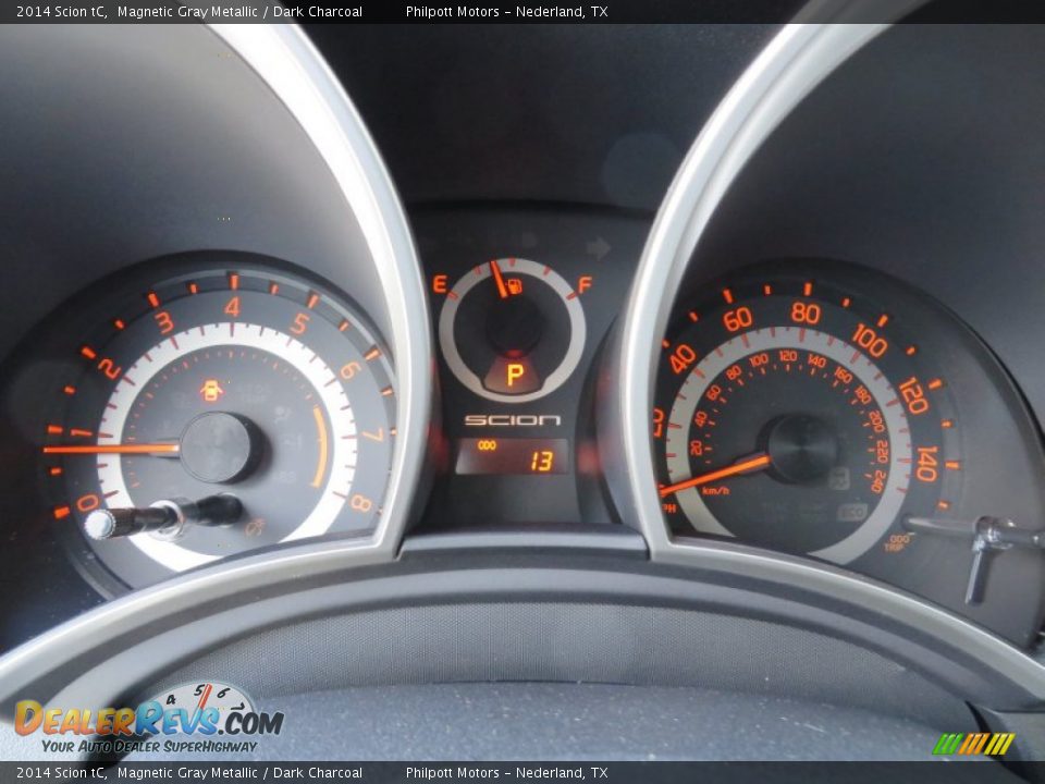 2014 Scion tC Magnetic Gray Metallic / Dark Charcoal Photo #32