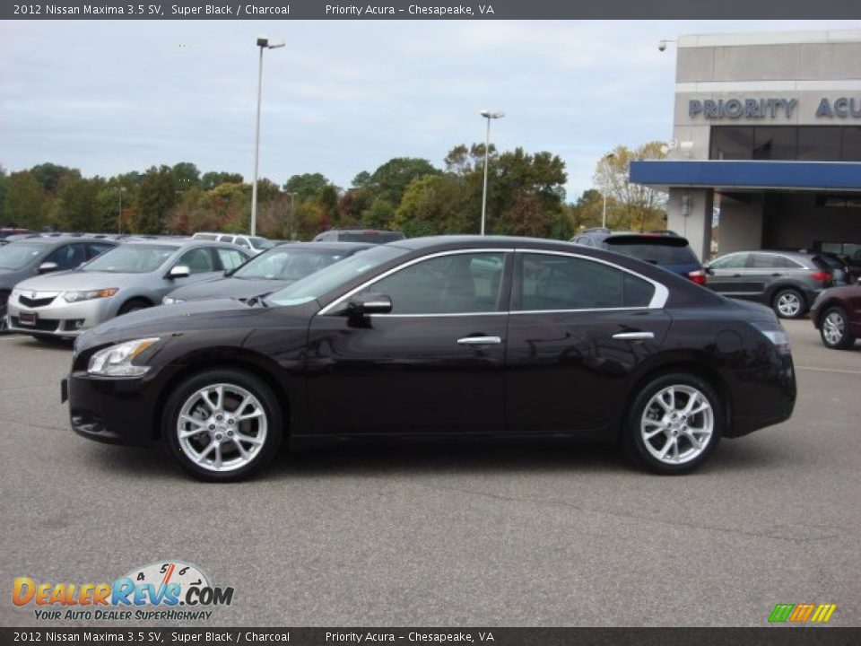 2012 Nissan Maxima 3.5 SV Super Black / Charcoal Photo #3