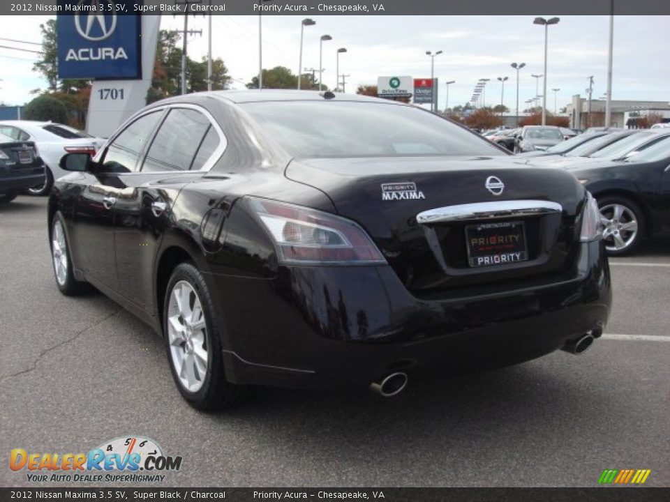 2012 Nissan Maxima 3.5 SV Super Black / Charcoal Photo #4
