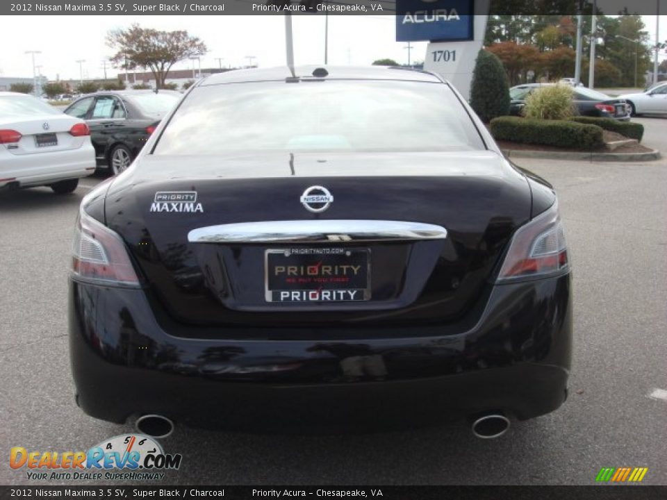 2012 Nissan Maxima 3.5 SV Super Black / Charcoal Photo #5
