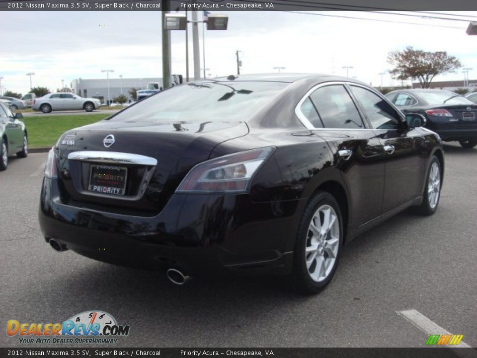 2012 Nissan Maxima 3.5 SV Super Black / Charcoal Photo #6