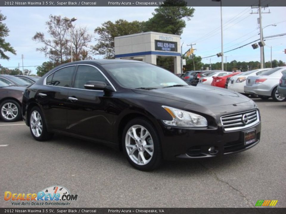 2012 Nissan Maxima 3.5 SV Super Black / Charcoal Photo #8