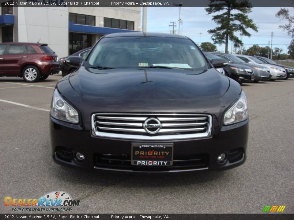2012 Nissan Maxima 3.5 SV Super Black / Charcoal Photo #10