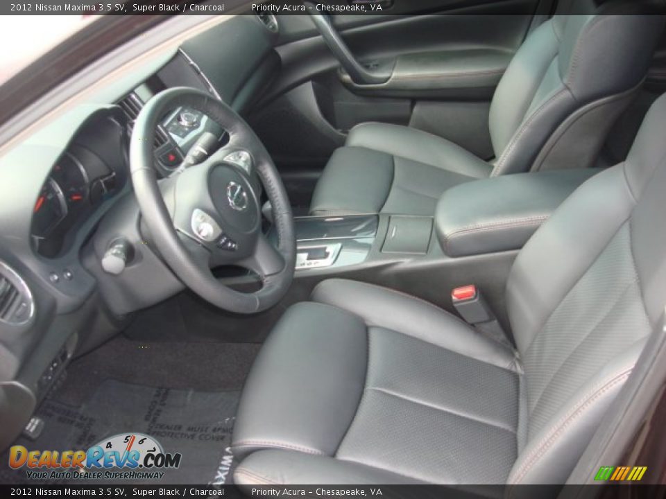 2012 Nissan Maxima 3.5 SV Super Black / Charcoal Photo #11