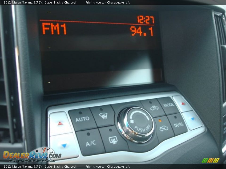 2012 Nissan Maxima 3.5 SV Super Black / Charcoal Photo #20