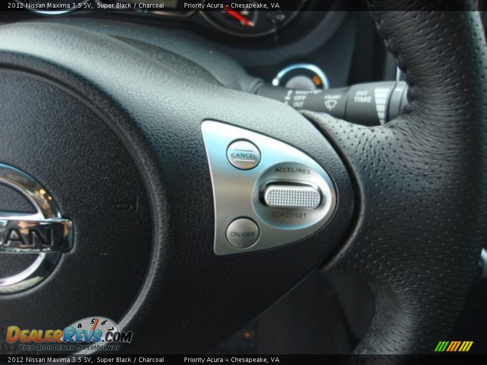 2012 Nissan Maxima 3.5 SV Super Black / Charcoal Photo #22