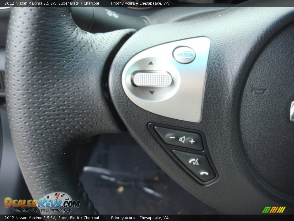 2012 Nissan Maxima 3.5 SV Super Black / Charcoal Photo #23