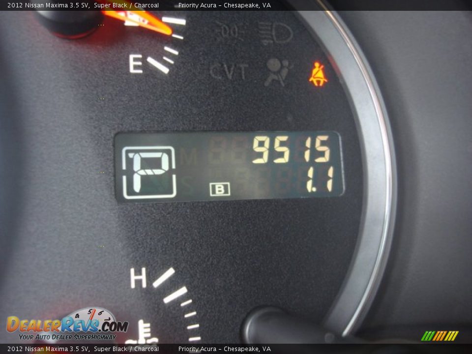 2012 Nissan Maxima 3.5 SV Super Black / Charcoal Photo #25