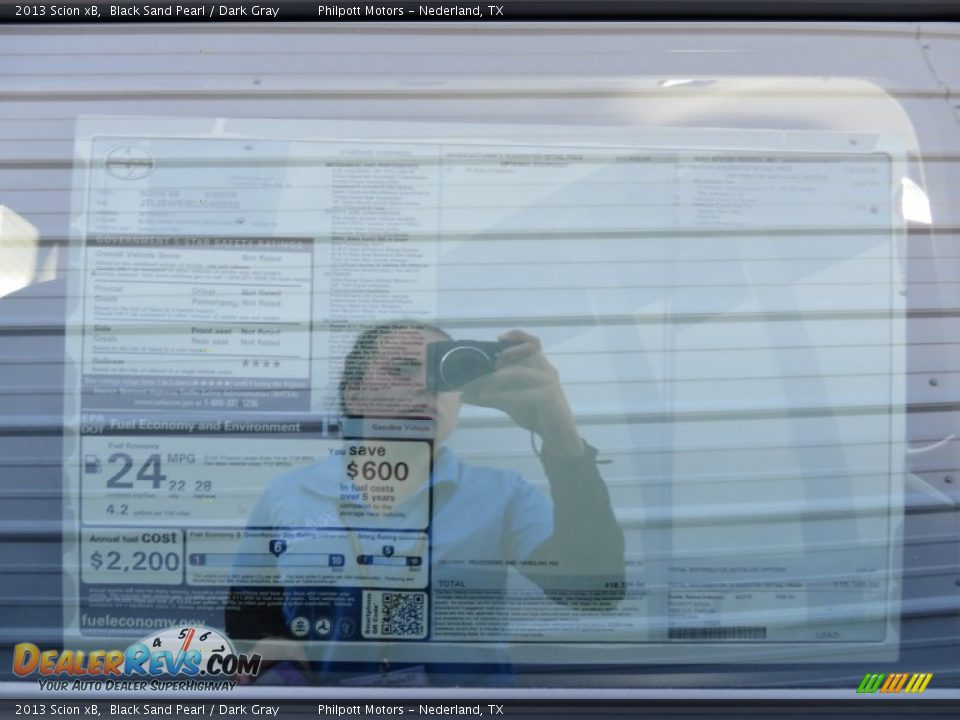 2013 Scion xB Black Sand Pearl / Dark Gray Photo #33