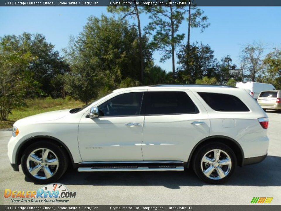 2011 Dodge Durango Citadel Stone White / Black/Tan Photo #2