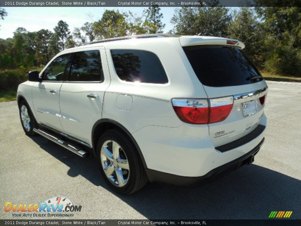 2011 Dodge Durango Citadel Stone White / Black/Tan Photo #3