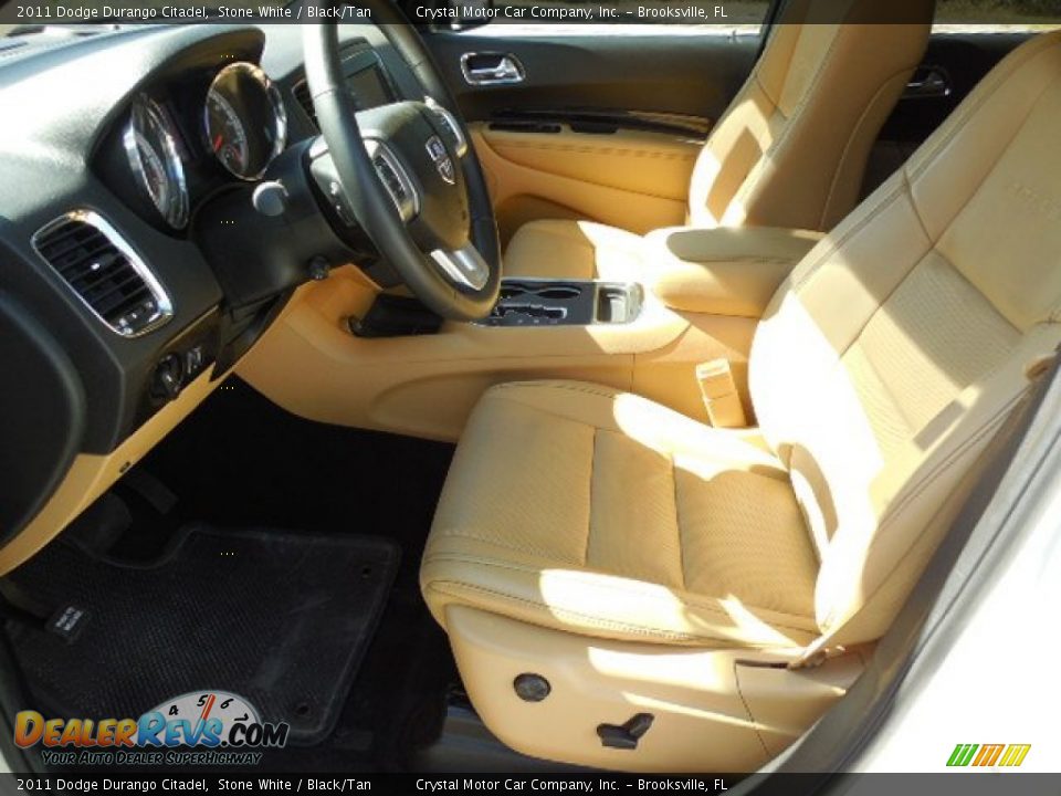 2011 Dodge Durango Citadel Stone White / Black/Tan Photo #4