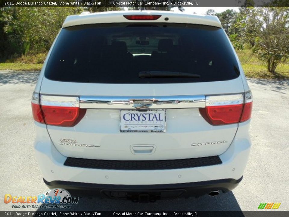 2011 Dodge Durango Citadel Stone White / Black/Tan Photo #10
