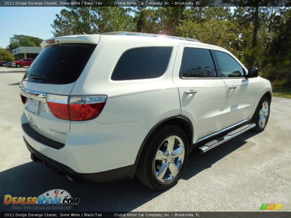 2011 Dodge Durango Citadel Stone White / Black/Tan Photo #11