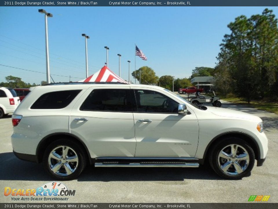 2011 Dodge Durango Citadel Stone White / Black/Tan Photo #12