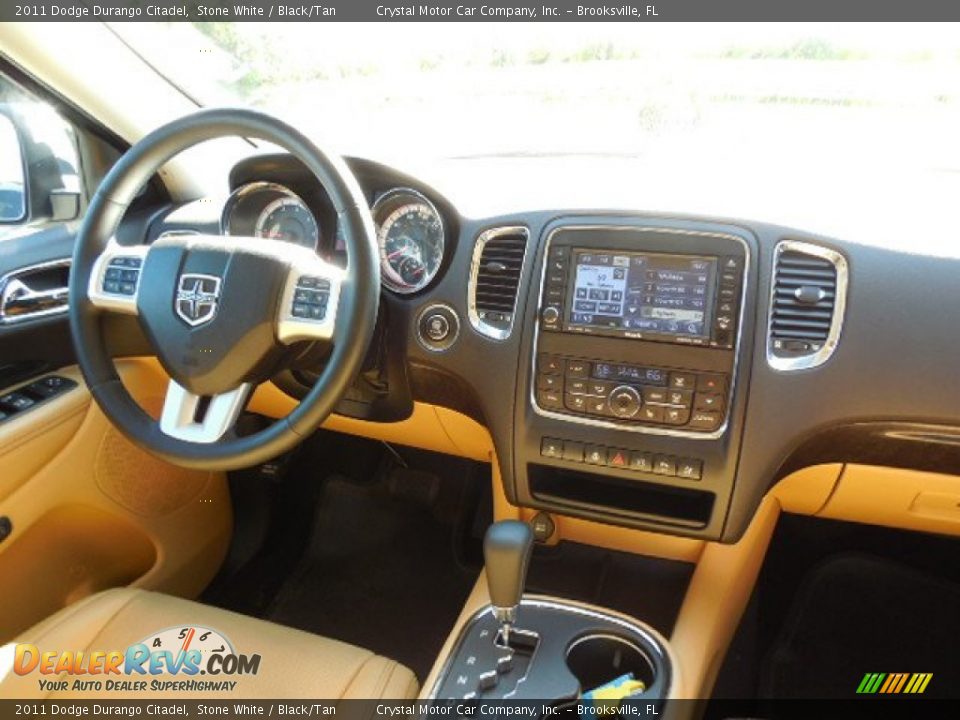 2011 Dodge Durango Citadel Stone White / Black/Tan Photo #14