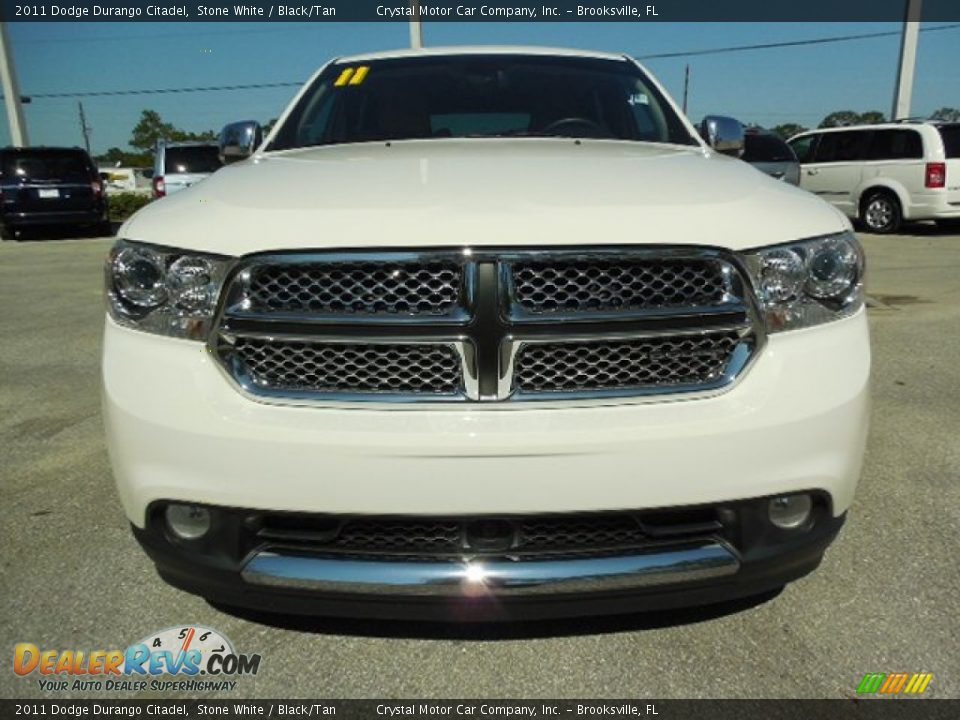 2011 Dodge Durango Citadel Stone White / Black/Tan Photo #16