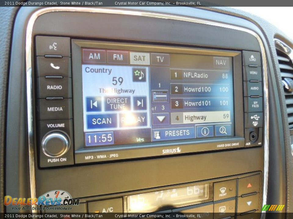 2011 Dodge Durango Citadel Stone White / Black/Tan Photo #22