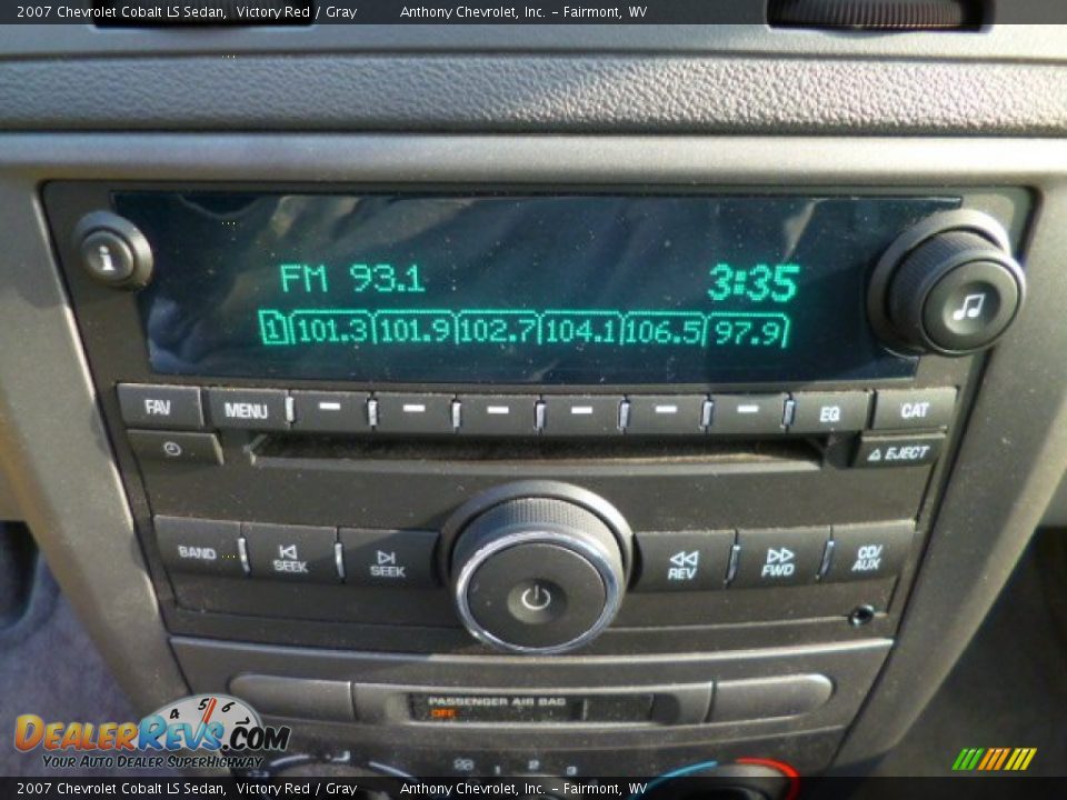 2007 Chevrolet Cobalt LS Sedan Victory Red / Gray Photo #19