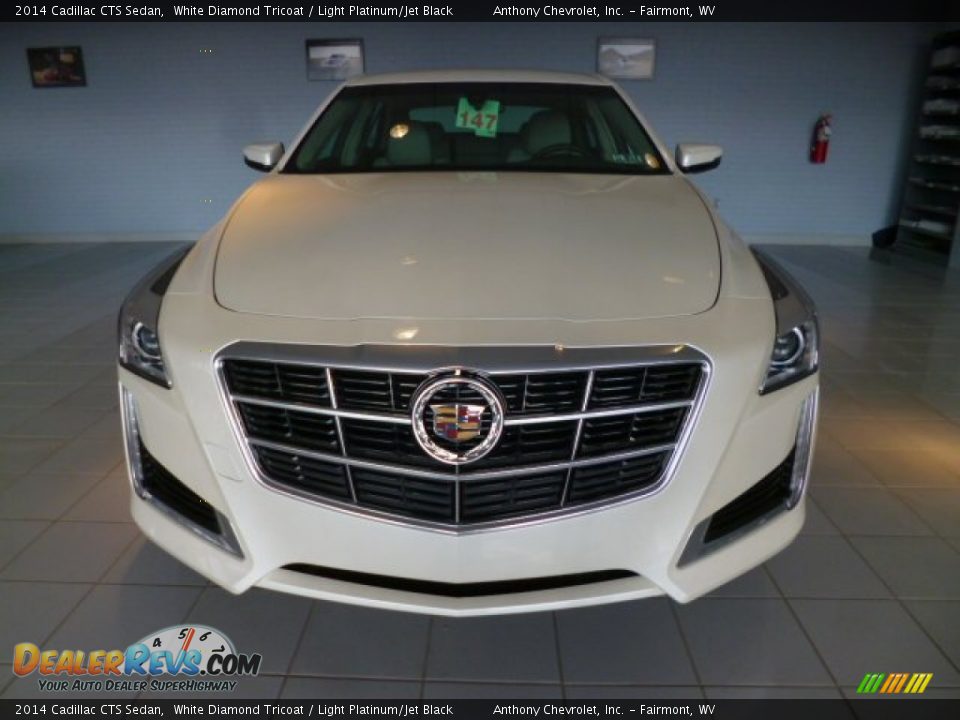 2014 Cadillac CTS Sedan White Diamond Tricoat / Light Platinum/Jet Black Photo #2